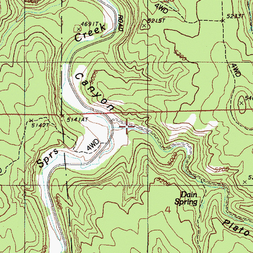 Topographic Map of Plato Gulch, WY