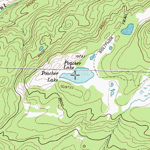 Topographic Map of Poacher Lake, WY