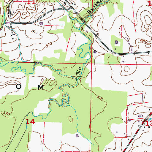 Topographic Map of Neel Creek, AL