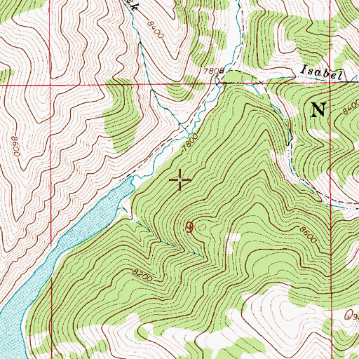 Topographic Map of Poker Creek, WY
