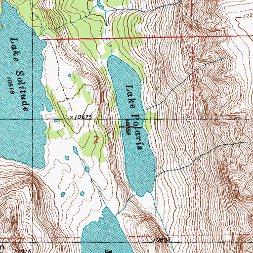 Topographic Map of Lake Polaris, WY