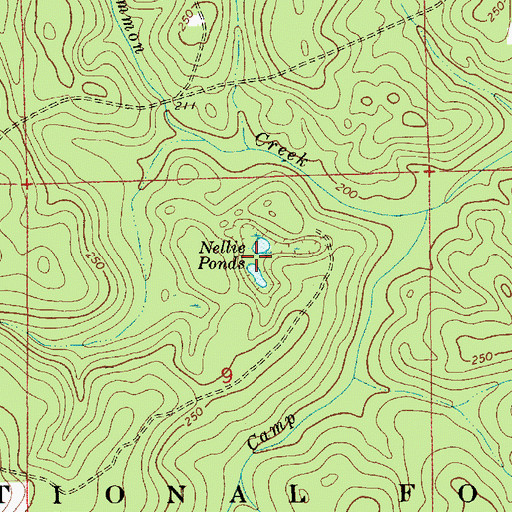 Topographic Map of Nellie Ponds, AL