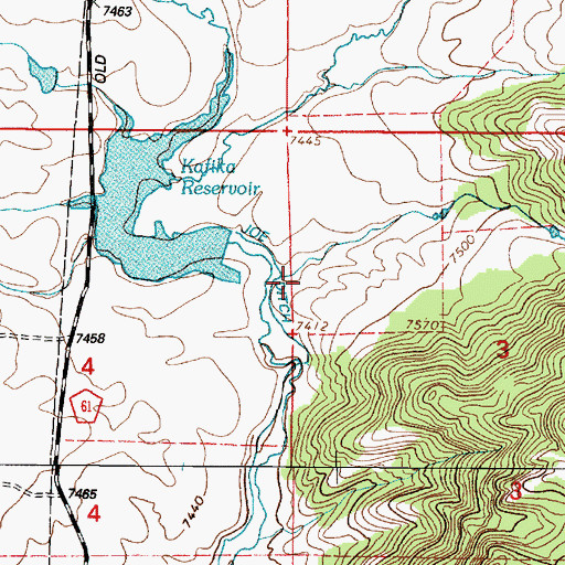 Topographic Map of Pole Creek, WY