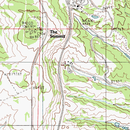 Topographic Map of Pole Mountain Ranger Station, WY