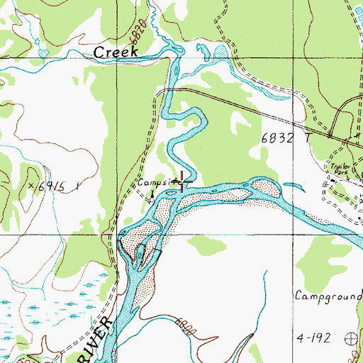 Topographic Map of Polecat Creek, WY