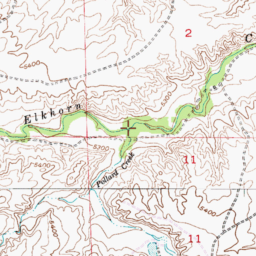 Topographic Map of Pollard Creek, WY