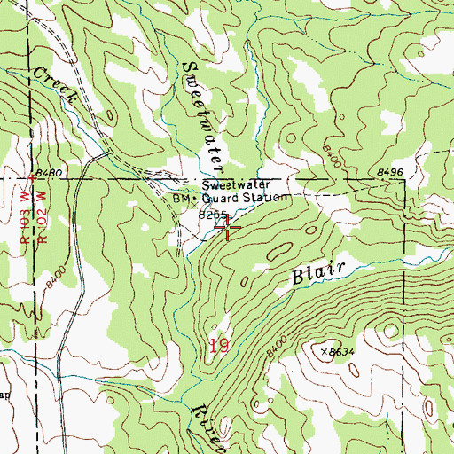 Topographic Map of Pool Creek, WY