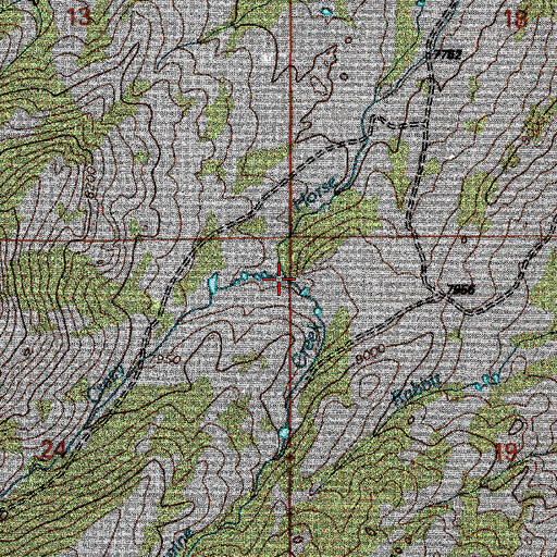 Topographic Map of Porcupine Creek, WY