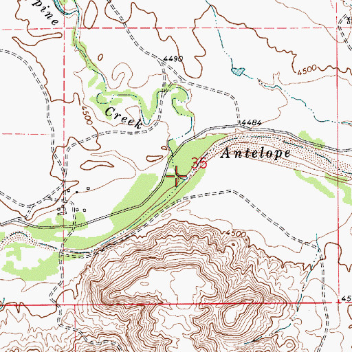 Topographic Map of Porcupine Creek, WY