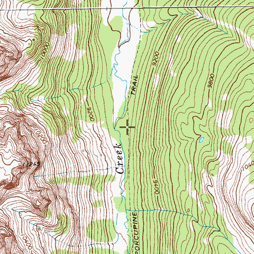 Topographic Map of Porcupine Trail, WY
