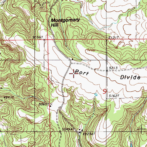 Topographic Map of Port Divide, WY