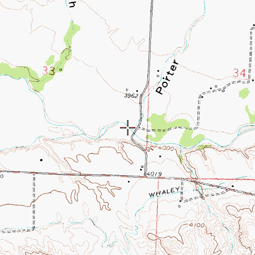 Topographic Map of Porter Gulch, WY