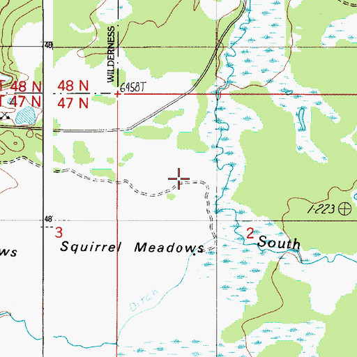 Topographic Map of Porter Ranch, WY