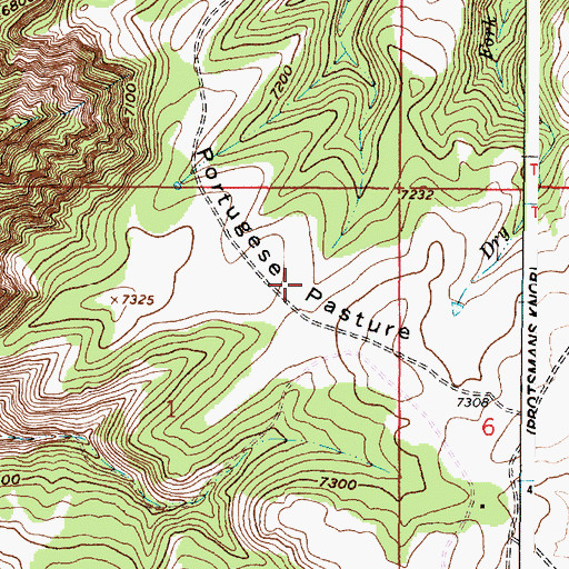 Topographic Map of Portugese Pasture, WY