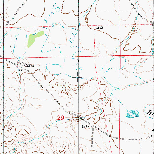 Topographic Map of Prairie Creek, WY