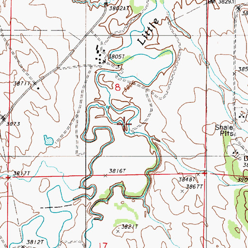 Topographic Map of Prairie Creek, WY