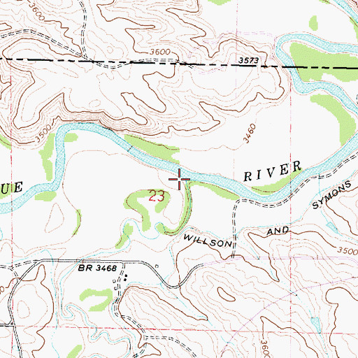 Topographic Map of Prairie Dog Creek, WY