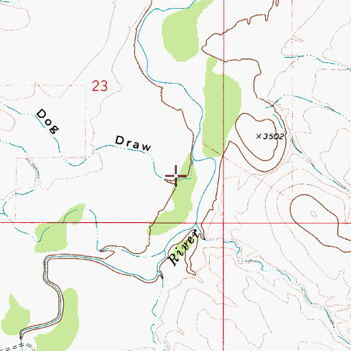 Topographic Map of Prairie Dog Draw, WY