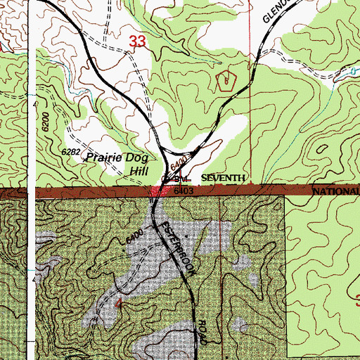 Topographic Map of Prairie Dog Hill, WY