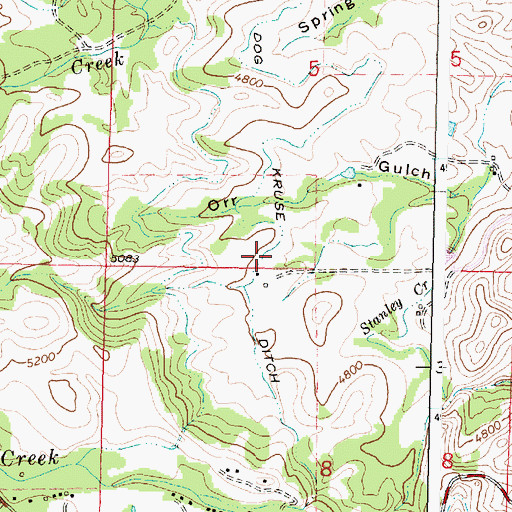 Topographic Map of Prairie Dog Kruse Ditch, WY