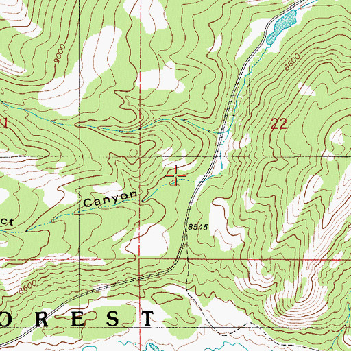 Topographic Map of Prospect Canyon, WY