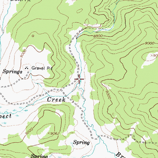 Topographic Map of Prospect Creek, WY