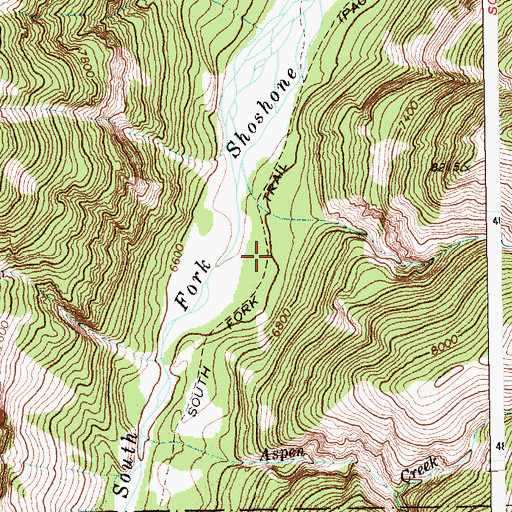 Topographic Map of South Fork Trail, WY