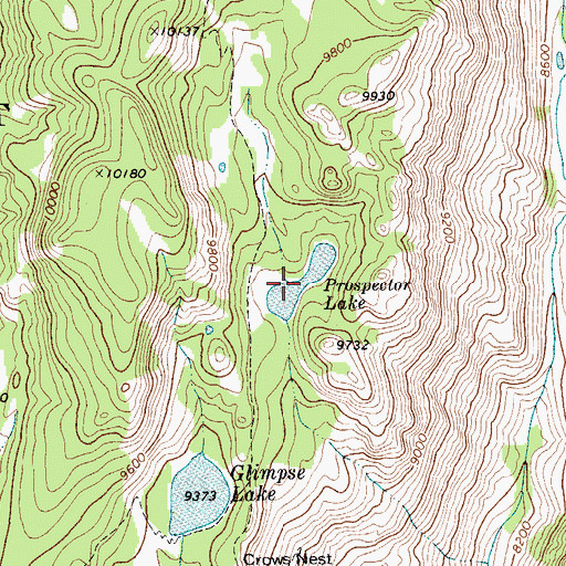 Topographic Map of Prospector Lake, WY