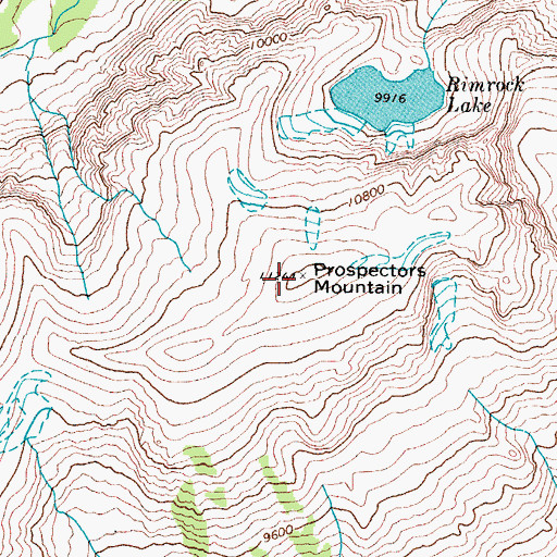 Topographic Map of Prospectors Mountain, WY