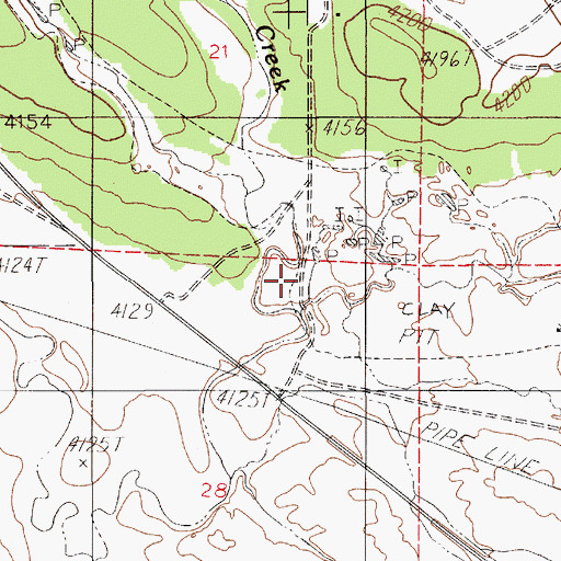 Topographic Map of Pump Creek, WY