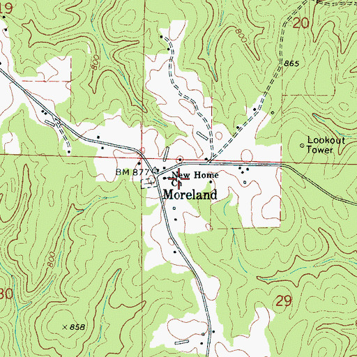 Topographic Map of New Home Church, AL