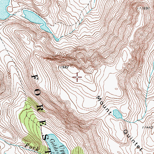 Topographic Map of Mount Quintet, WY