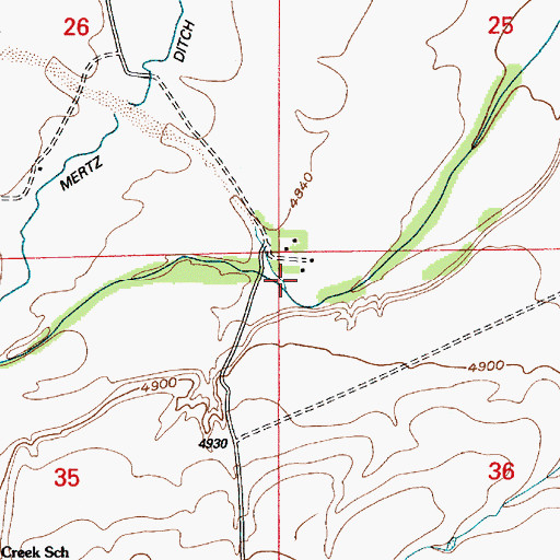 Topographic Map of Rabbit Creek, WY
