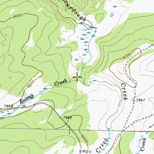 Topographic Map of Rabbit Creek, WY