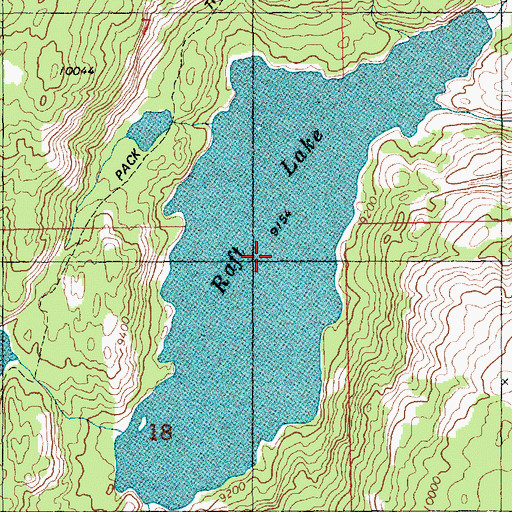 Topographic Map of Raft Lake, WY
