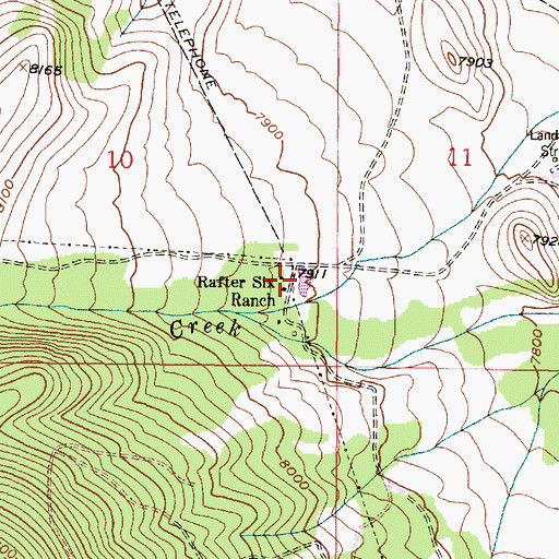 Topographic Map of Rafter Six Ranch, WY