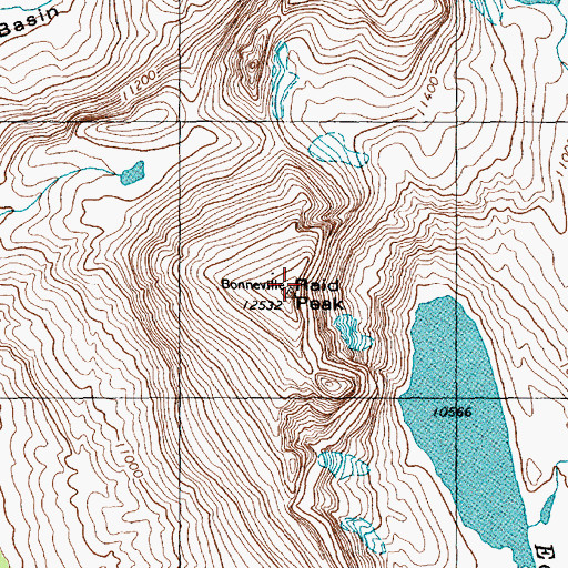 Topographic Map of Raid Peak, WY