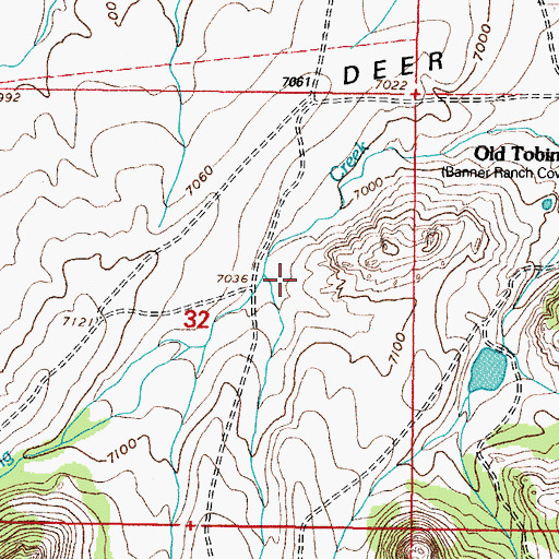 Topographic Map of Rainbow Canyon, WY
