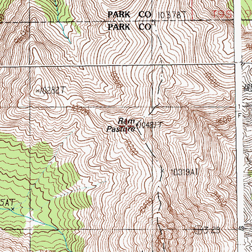 Topographic Map of Ram Pasture, WY