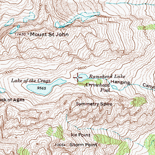 Topographic Map of Ramshield Lake, WY