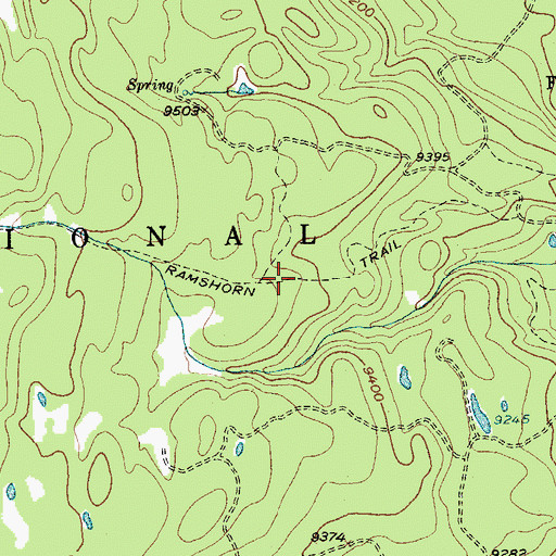 Topographic Map of Ramshorn Trail, WY