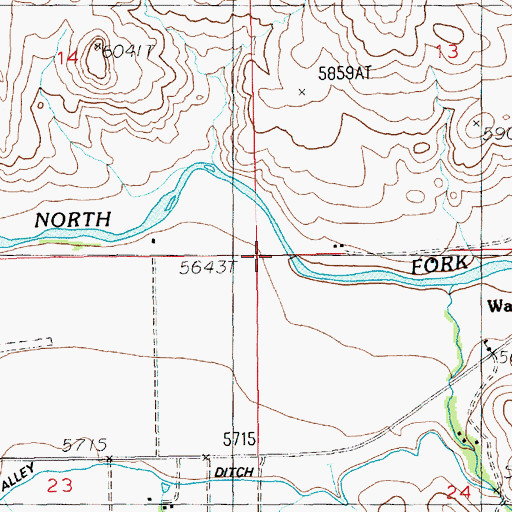 Topographic Map of Rand Creek, WY