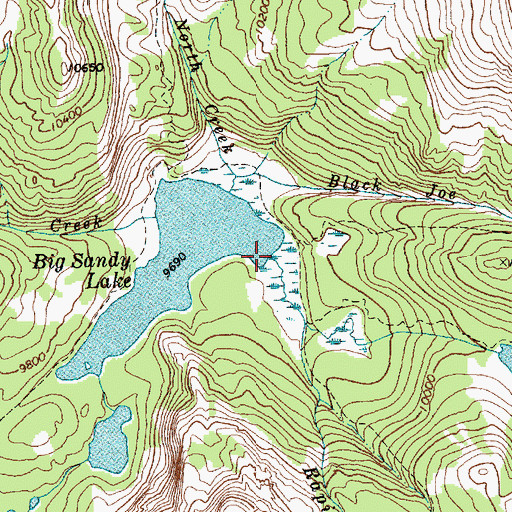 Topographic Map of Rapid Creek, WY