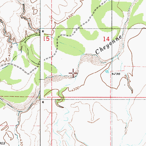 Topographic Map of Rattlesnake Draw, WY