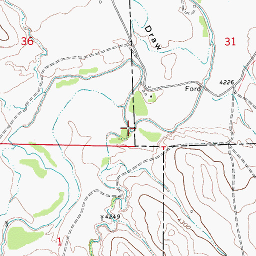 Topographic Map of Raven Creek, WY