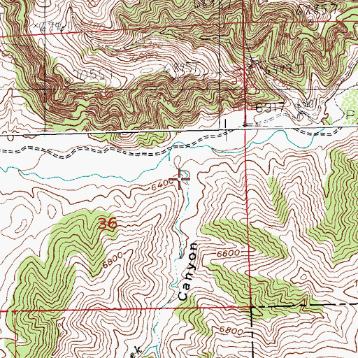 Topographic Map of Red Canyon, WY
