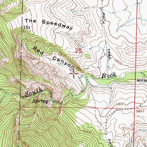Topographic Map of Red Canyon, WY