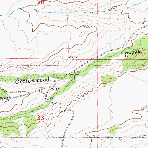 Topographic Map of Red Castle Creek, WY