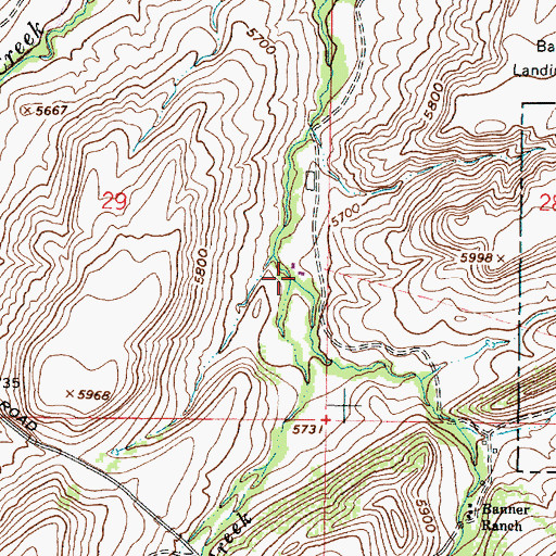 Topographic Map of Red Creek, WY