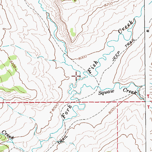 Topographic Map of Red Creek, WY